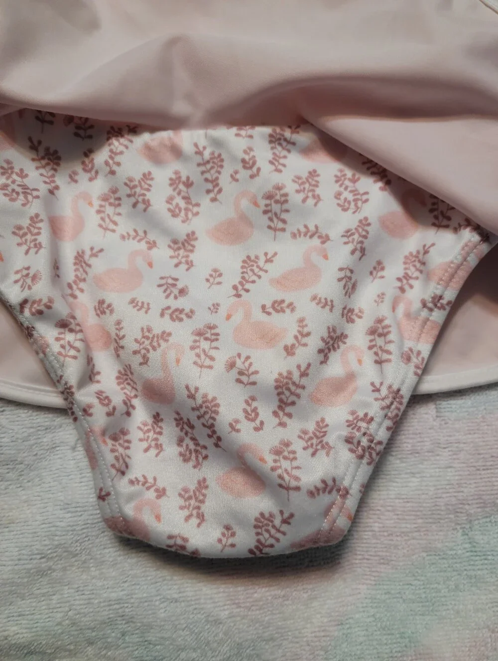 Dondolo Peplum Swan Swimsuit Sz 2t